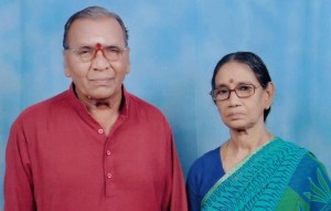 with padmini devi, his wife