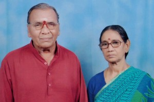 with padmini devi, his wife